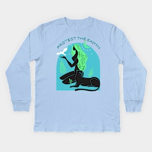 Protect the Earth Kids Long Sleeve T-Shirt